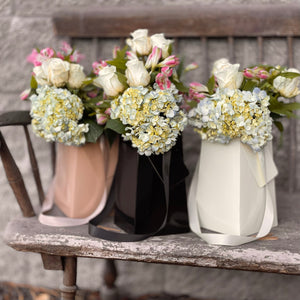 Cream FlowerBox Recyclable, Waterproof. Paper Vase - FlowerBox