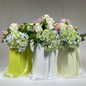 Cream FlowerBox Recyclable, Waterproof. Paper Vase - WildFlower Media